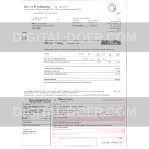 Austria Utility Bill (UPC) Template PSD