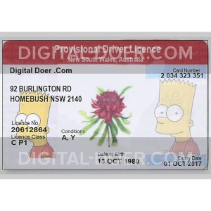 Australia Driving License Template PSD