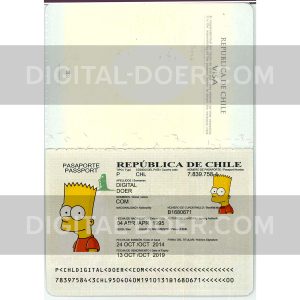 Chile Passport Template PSD