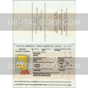 Cyprus Passport Template PSD