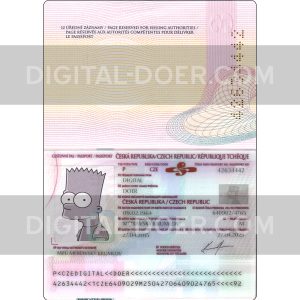 Czech Passport Template PSD