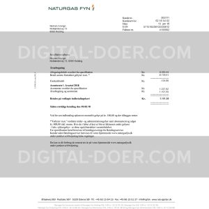 Denmark Gas Bill Template PSD