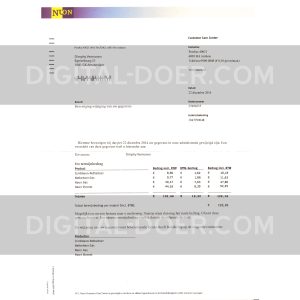 Netherlands Utility Bill (Nuon) Template PSD