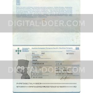 Portugal Passport Template PSD