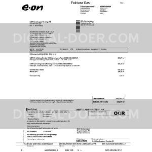 Sweden Utility Bill Template PSD