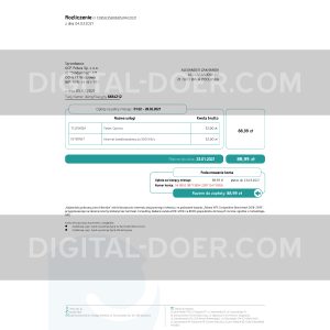 Poland Utility Bill Template PSD